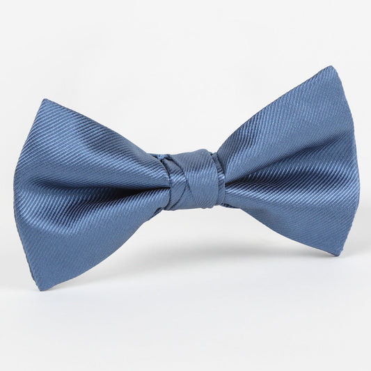 James Adelin Luxury Silk Twill Weave Single Dimple Bow Tie in Slate