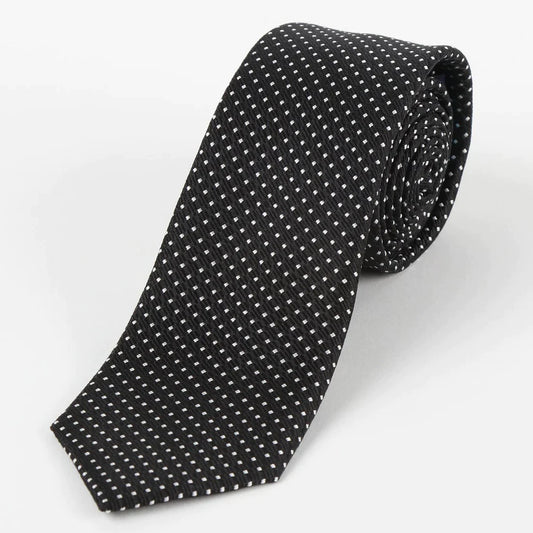 M19550T JAMES ADELIN Mens Luxury Silk Spotted Textured Weave Neck Ties