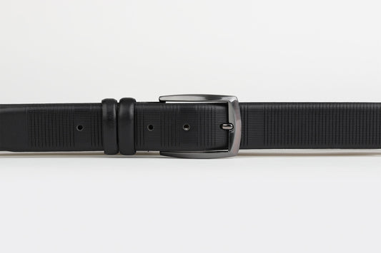 james adelin mens belt black with gun metal clasp